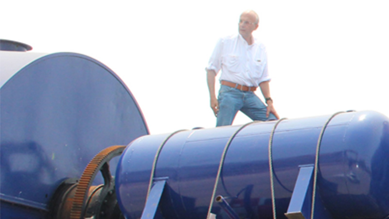 Waste tyre recycling plant in Germany