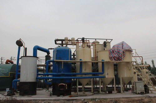 Waste oil distillation plant