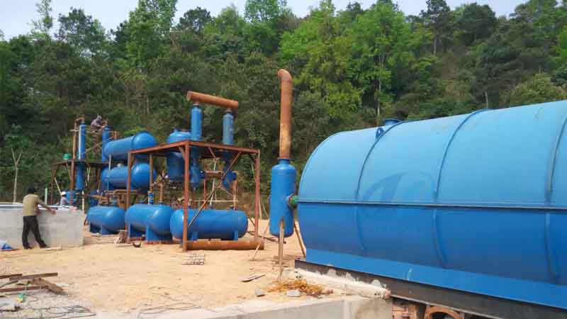 waste tyre recycling pyrolysis plant 