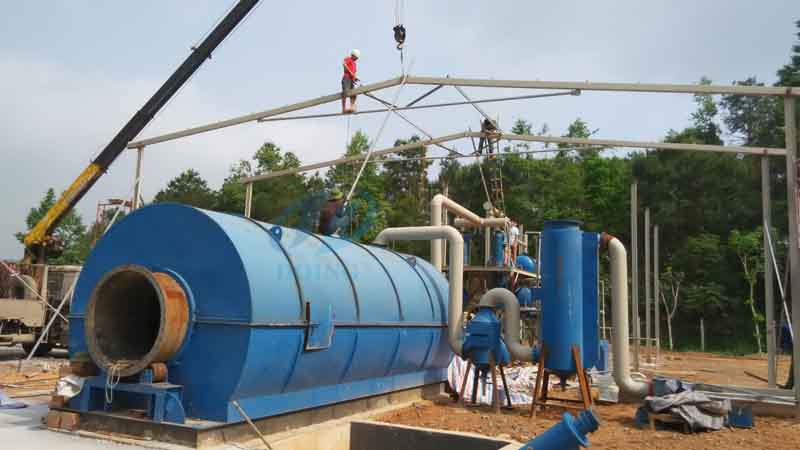 Vietnam installing waste tyre recycling pyrolysis plant