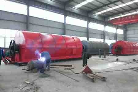 Scrap tire derived fuel pyrolysis plant