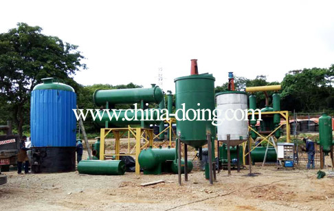 Waste oil distillation plant