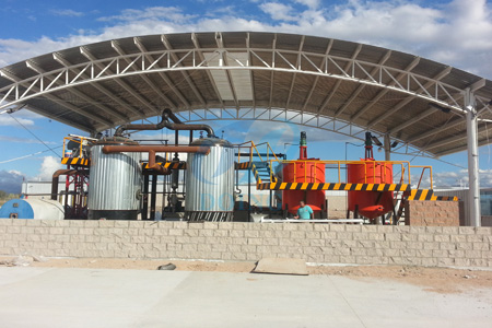 Waste oil distillation plant