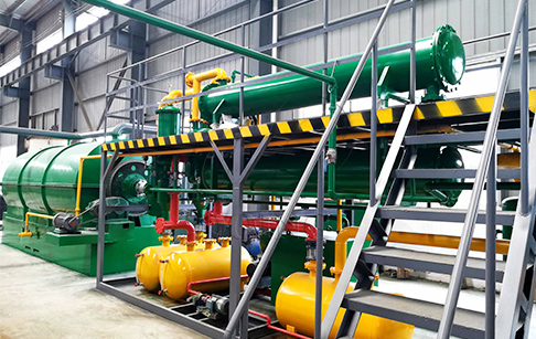 Tyre pyrolysis plant