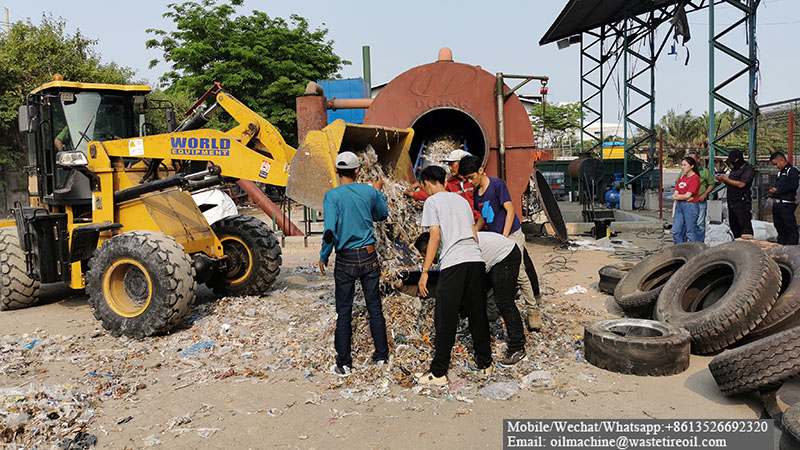  waste plastic to oil project in Indonesia