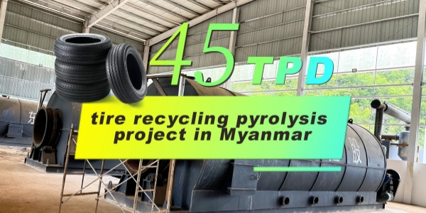 Waste Tyre Recycling Pyrolysis Plant in Myanmar Installation Video