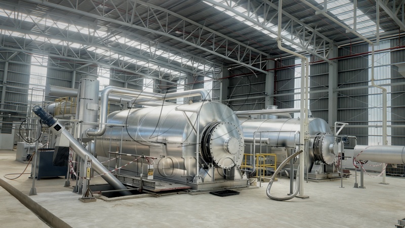 DOING 20TPD semi-continuous oil sludge pyrolysis equipment installed in Malaysia