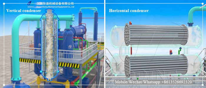 pyrolysis plant condenser