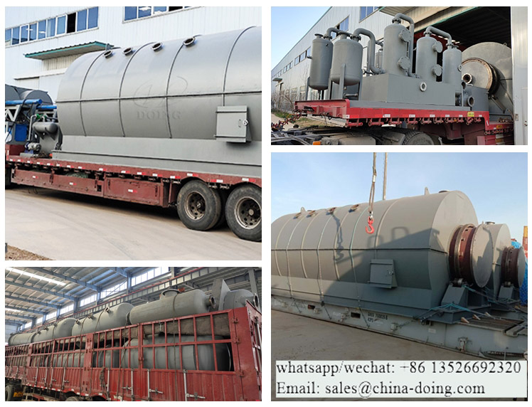 Waste tire to fuel oil pyrolysis plant