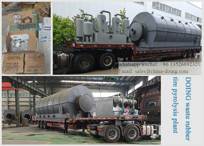 waste rubber tire pyrolysis plant