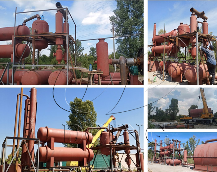 installation of waste tire pyrolysis plant