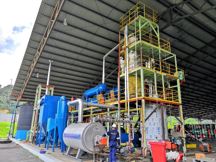 pyrolysis oil to diesel distillation plant