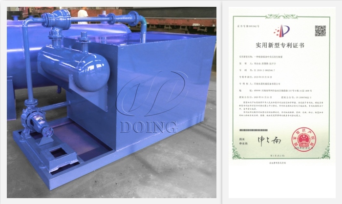 pyrolysis plant negative pressure device