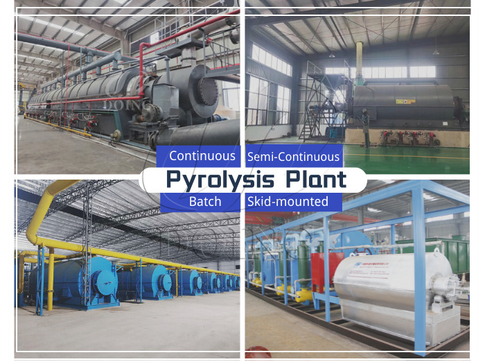 Three types of DOING pyrolysis machine for sale