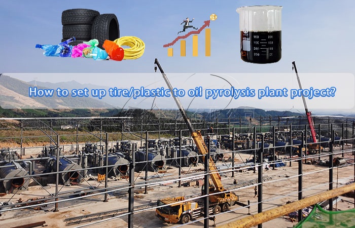 set up waste tire pyrolysis plant