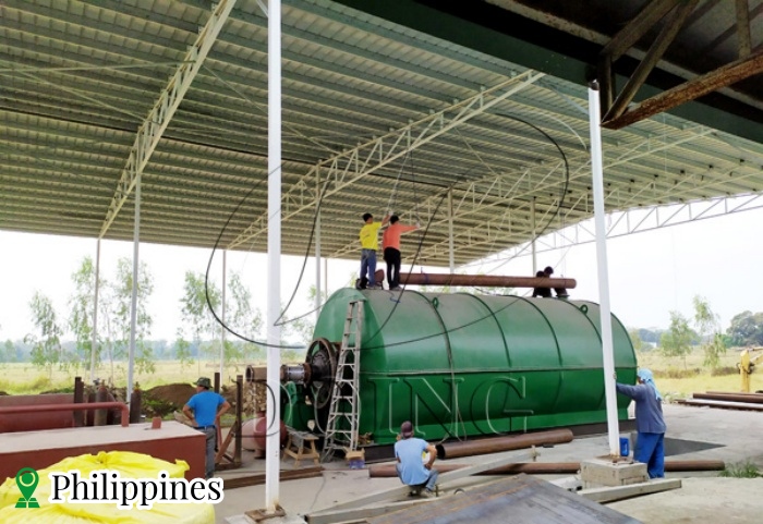 Installation picture of DOING pyrolysis plant in Philippines Installation picture of DOING pyrolysis plant in Philippines