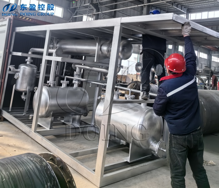 Pyrolysis oil distillation plant ordered by the Thai customer