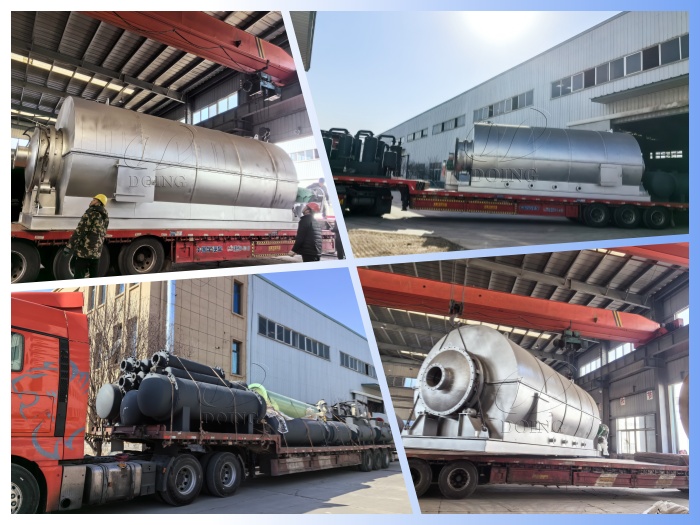 Shipment of semi-continuous oil sludge pyrolysis equipment Shipment of semi-continuous oil sludge pyrolysis equipment