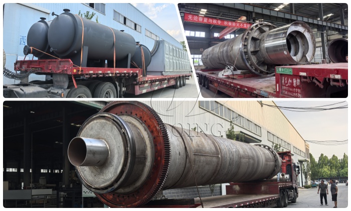 Shipment of DOING 50 TPD continuous oily sludge pyrolysis machine to China Shipment of DOING 50 TPD continuous oily sludge pyrolysis machine to China
