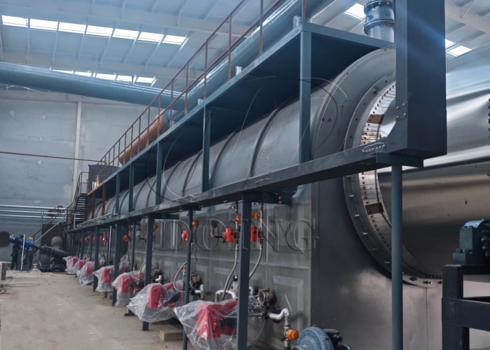 Installation of DOING 50 TPD continuous oily sludge pyrolysis machine in China Installation of DOING 50 TPD continuous oily sludge pyrolysis machine in China