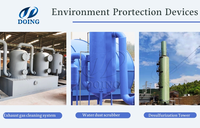 DOING pyrolysis machine environment protection devices